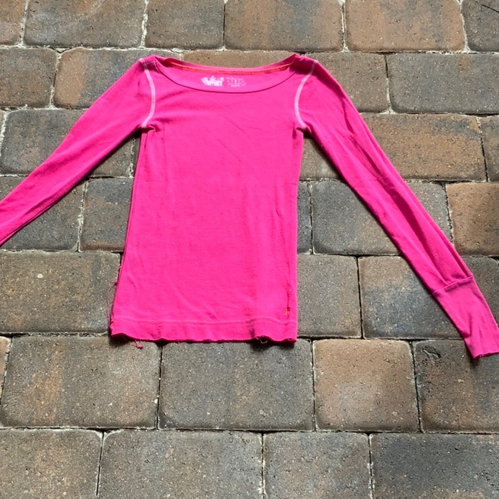HURLEY LIGHTWEIGHT LING SLEEVE THERMAL TOP, SIZE SMALL